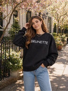 Brunette The Label Classic Black Crewneck